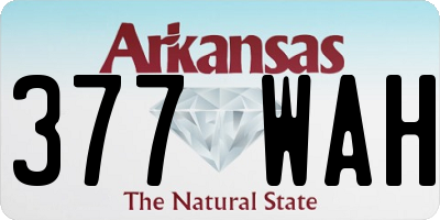 AR license plate 377WAH