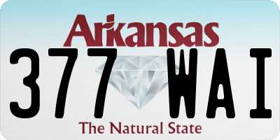 AR license plate 377WAI