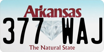 AR license plate 377WAJ