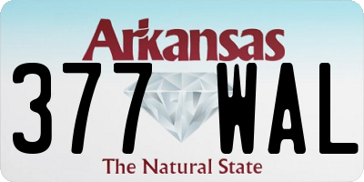 AR license plate 377WAL