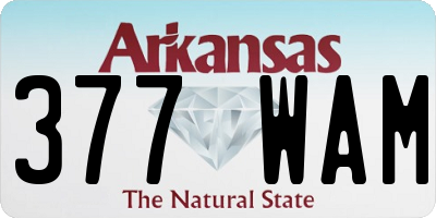 AR license plate 377WAM