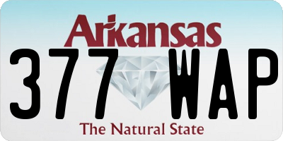 AR license plate 377WAP