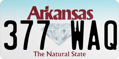 AR license plate 377WAQ