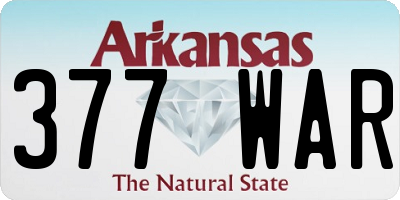 AR license plate 377WAR