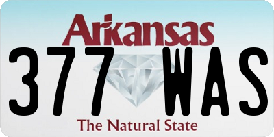 AR license plate 377WAS