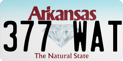 AR license plate 377WAT