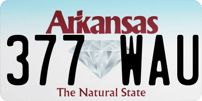 AR license plate 377WAU