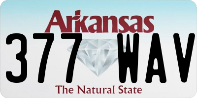 AR license plate 377WAV