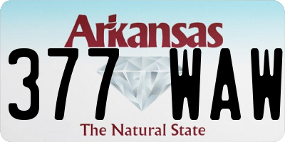 AR license plate 377WAW