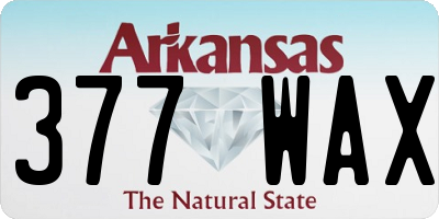 AR license plate 377WAX