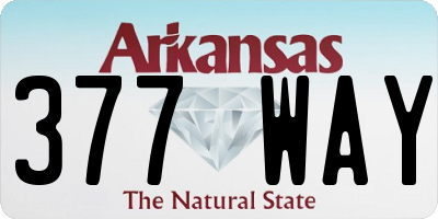 AR license plate 377WAY