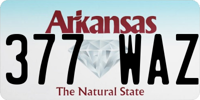 AR license plate 377WAZ