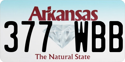 AR license plate 377WBB
