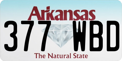 AR license plate 377WBD