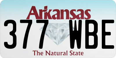 AR license plate 377WBE