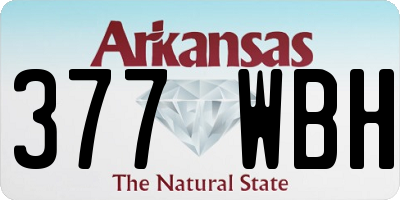 AR license plate 377WBH