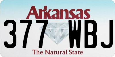 AR license plate 377WBJ