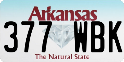 AR license plate 377WBK