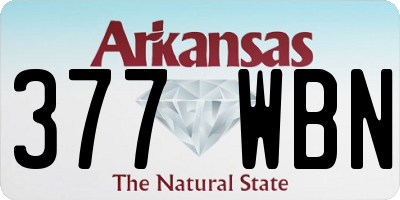 AR license plate 377WBN