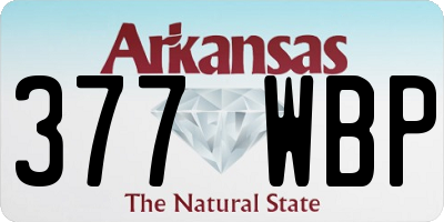AR license plate 377WBP