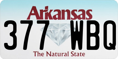 AR license plate 377WBQ