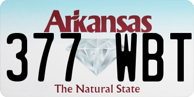 AR license plate 377WBT