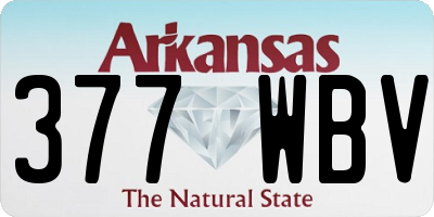 AR license plate 377WBV