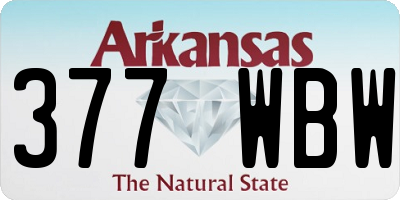AR license plate 377WBW