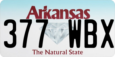 AR license plate 377WBX