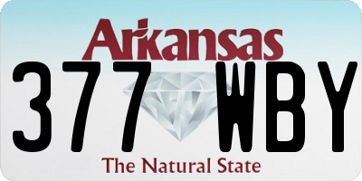 AR license plate 377WBY