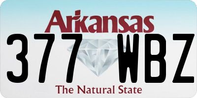 AR license plate 377WBZ