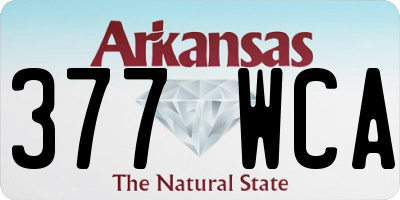 AR license plate 377WCA