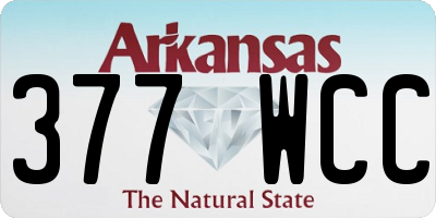 AR license plate 377WCC