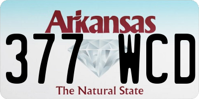 AR license plate 377WCD
