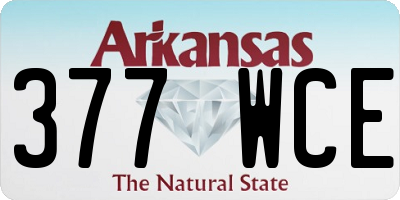 AR license plate 377WCE