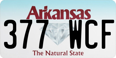 AR license plate 377WCF