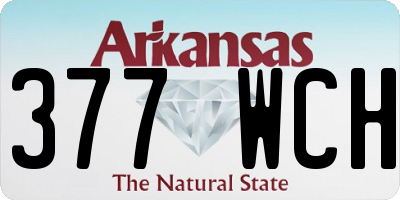 AR license plate 377WCH