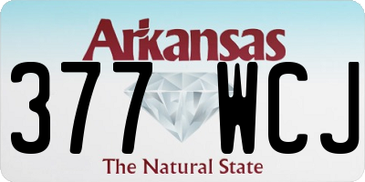 AR license plate 377WCJ