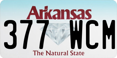 AR license plate 377WCM