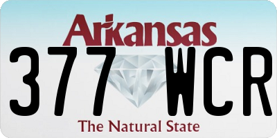 AR license plate 377WCR