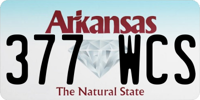 AR license plate 377WCS