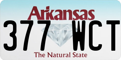 AR license plate 377WCT