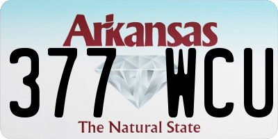 AR license plate 377WCU
