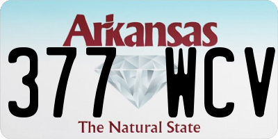 AR license plate 377WCV