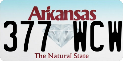 AR license plate 377WCW