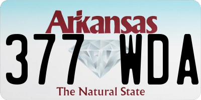 AR license plate 377WDA