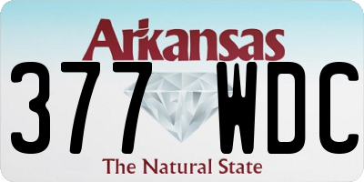 AR license plate 377WDC