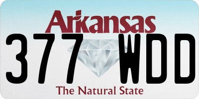 AR license plate 377WDD