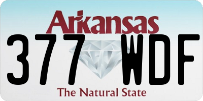 AR license plate 377WDF