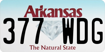 AR license plate 377WDG
